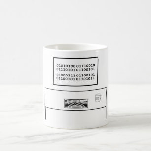 True Geek in Binary Coded ASCII Coffee Mug