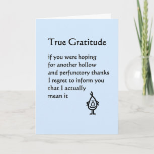 True Gratitude - a funny thank you