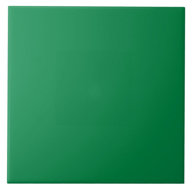True Green, bright solid colour Ceramic Tile (Front)