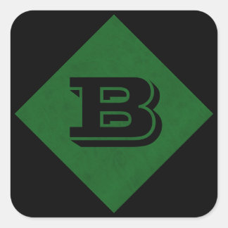 True Green Velvet Personalised Home Casino Square Sticker