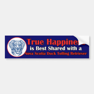 True Happiness Nova Scotia Duck Tolling Retriever Bumper Sticker
