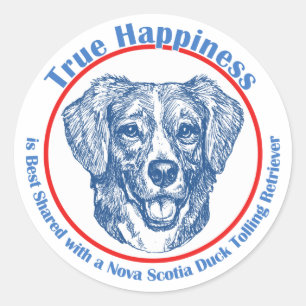 True Happiness Nova Scotia Duck Tolling Retriever Classic Round Sticker
