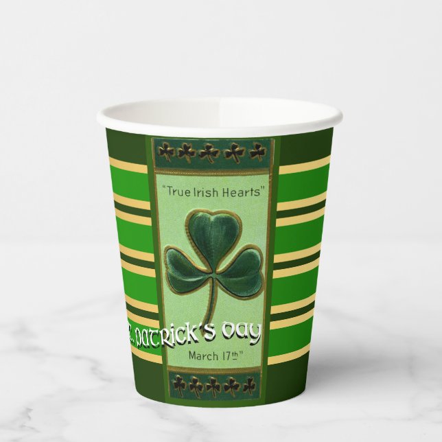 True Irish Heart St Patrick's Day PPC01 Paper Cups (Left)