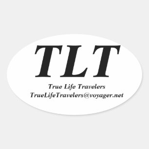 True Life Travelers Oval Sticker