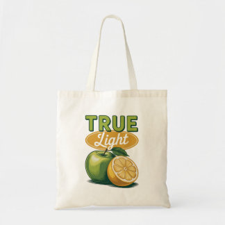 True Light Green Apple Lemon Retro Faith Tee Tote Bag