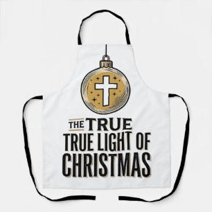 True Light of Christmas Vintage Christian Ornament Apron