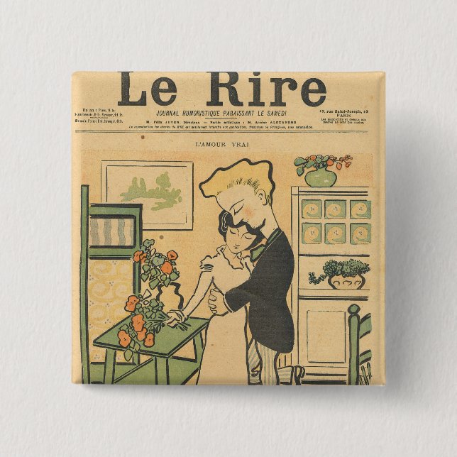 True Love 15 Cm Square Badge (Front)