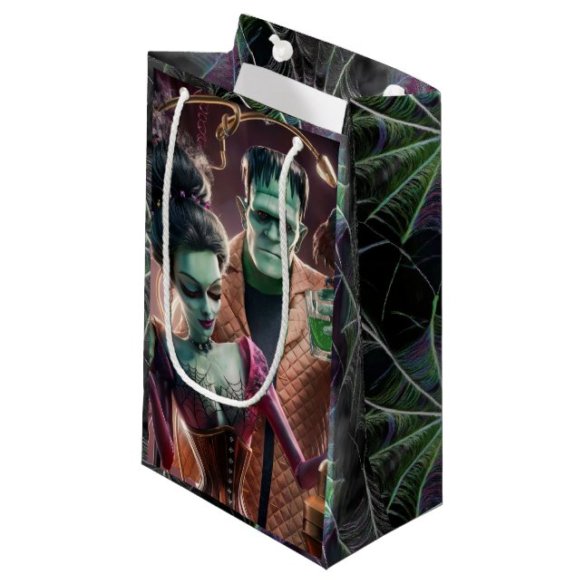 True Love, A Science Experiment, Halloween Medium Small Gift Bag (Front Angled)