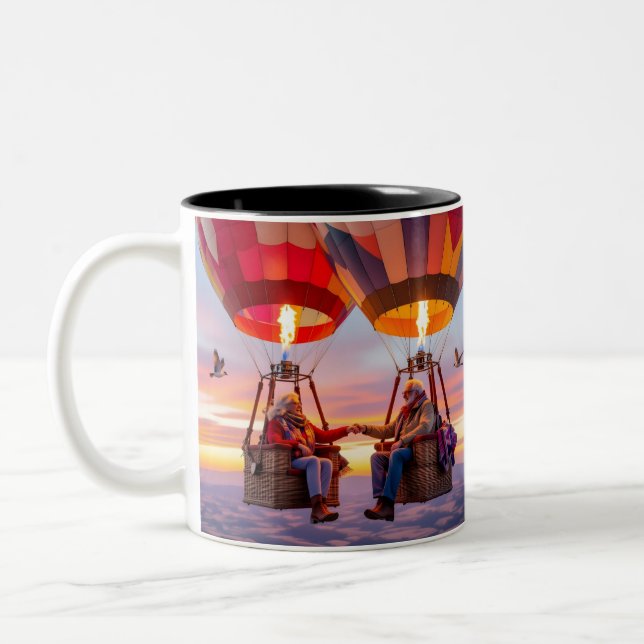 True Love Adventure's Hot Air Balloon Coffee Mug (Left)