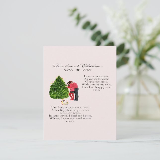 True Love At Christmas Poem Card (Standing Front)