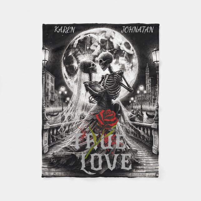 True Love Beyond , Custom Names  Fleece Blanket (Front)