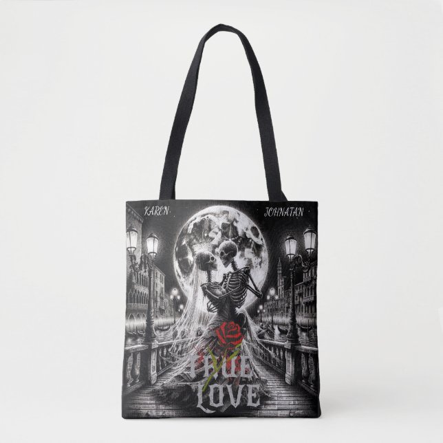True Love Beyond , Custom Names  Tote Bag (Front)