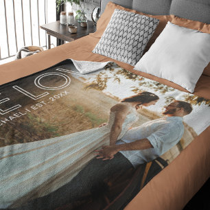 True Love Couple Photo Fleece Blanket
