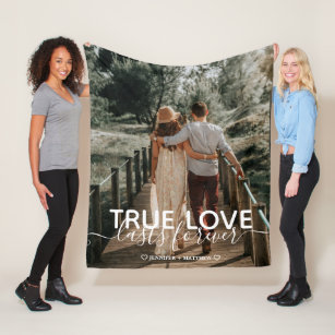 True Love Couple Photo Fleece Blanket
