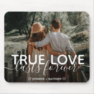 True Love Couple Photo Mouse Pad