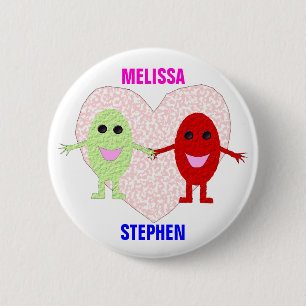 True Love Couples Customisable Button