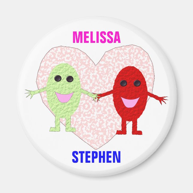 True Love Couples Customisable Magnet (Front)