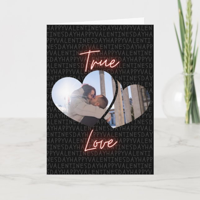 True Love Custom Photo Valentine Card (Front)