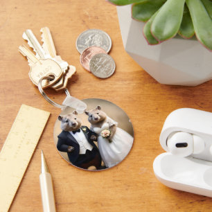 "True Love Down Under: Wombats Tying The Knot Key Ring