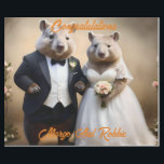 "True Love Down Under: Wombats Tying The Knot Wrapping Paper<br><div class="desc">Pictured In Their Wedding Outfits Are Two Aussie Wombats Getting Married.</div>