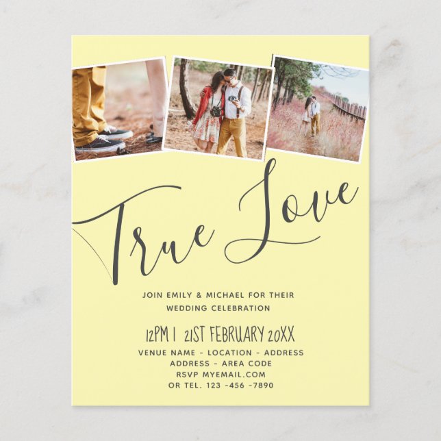 True Love ENGAGEMENT Party Invitations Save Dates (Front)