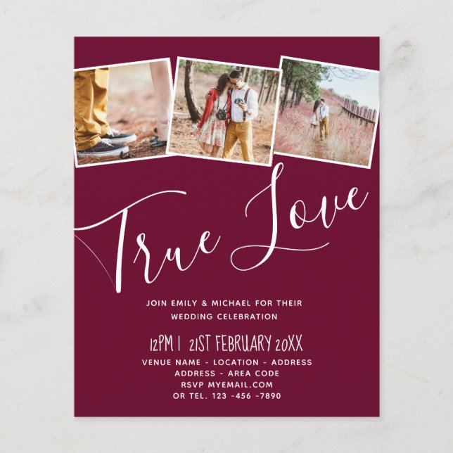True Love ENGAGEMENT Party Invitations Save Dates (Front)
