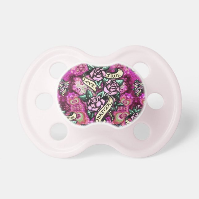 True Love Forever Rockabilly Roses pattern. Dummy (Front)