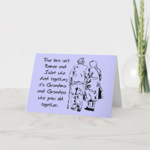 True Love Grows Old Romantic Greeting Card