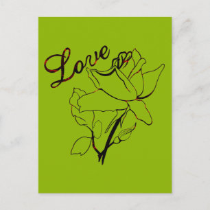 True Love Heart Roses Valentine's Day Sweetest Holiday Postcard
