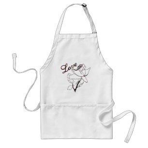 True Love Heart Roses Valentine's Day Sweetest Standard Apron