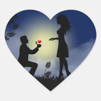 True love heart sticker