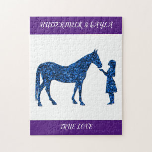 "TRUE LOVE" HORSE PUZZLE WITH PERSONALIZED NAME.