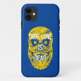 True Love Is Dead, Big Yellow Bearded Skull Case-Mate iPhone Case