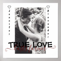 True Love Lasts Forever Cute Couple Heart Photo
