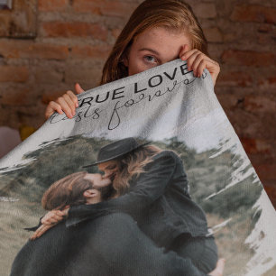 True Love Lasts Forever   Photo Fleece Blanket