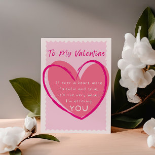 True Love Offering With Heart Valentine's Day Postcard