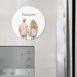 True Love Pink Sweethearts Magnet