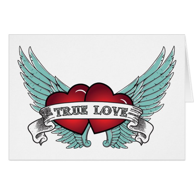 True Love Rockabilly Winged Heart (Front Horizontal)