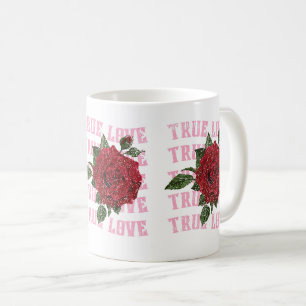 True Love Rose Romantic Valentine's Day Coffee Mug