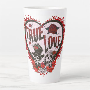 True Love Skull Couple Latte Mug