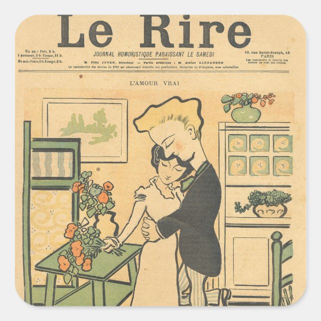 True Love Square Sticker (Front)