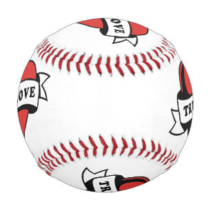 True Love Tattoo Heart Classic Romance Design Baseball