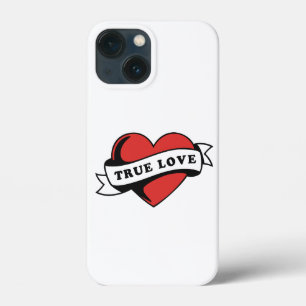 True Love Tattoo Heart   Classic Romance Design iPhone 13 Mini Case
