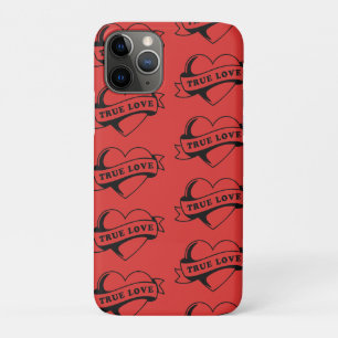 True Love Tattoo Heart Classic Romance Design iPhone 11 Pro Case