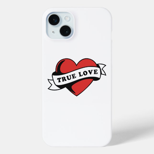 True Love Tattoo Heart | Classic Romance Design Case-Mate iPhone Case (Back)