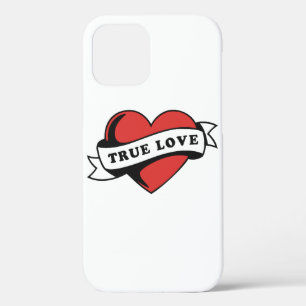 True Love Tattoo Heart Classic Romance Design iPhone 12 Pro Case