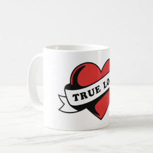 True Love Tattoo Heart Classic Romance Design Coffee Mug