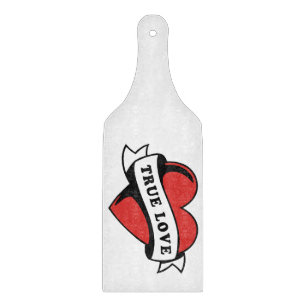 True Love Tattoo Heart Classic Romance Design Cutting Board