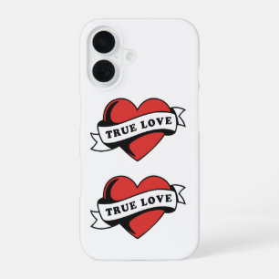 True Love Tattoo Heart   Classic Romance Design iPhone 16 Case