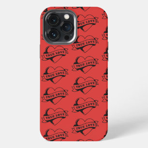True Love Tattoo Heart Classic Romance Design iPhone 13 Pro Max Case